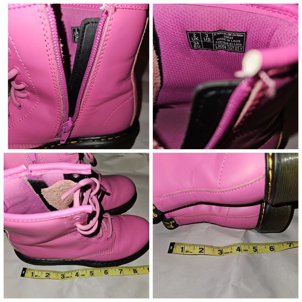 Dr. Martens Pink Boots Girl's Size 3